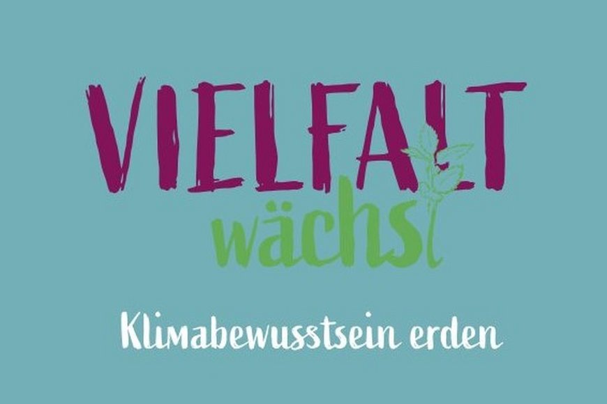 Schriftzug: Vielfalt wächst-Klimabewusstsein erden - Copyright: Frauenwerk der Nordkirche/Klima-erden